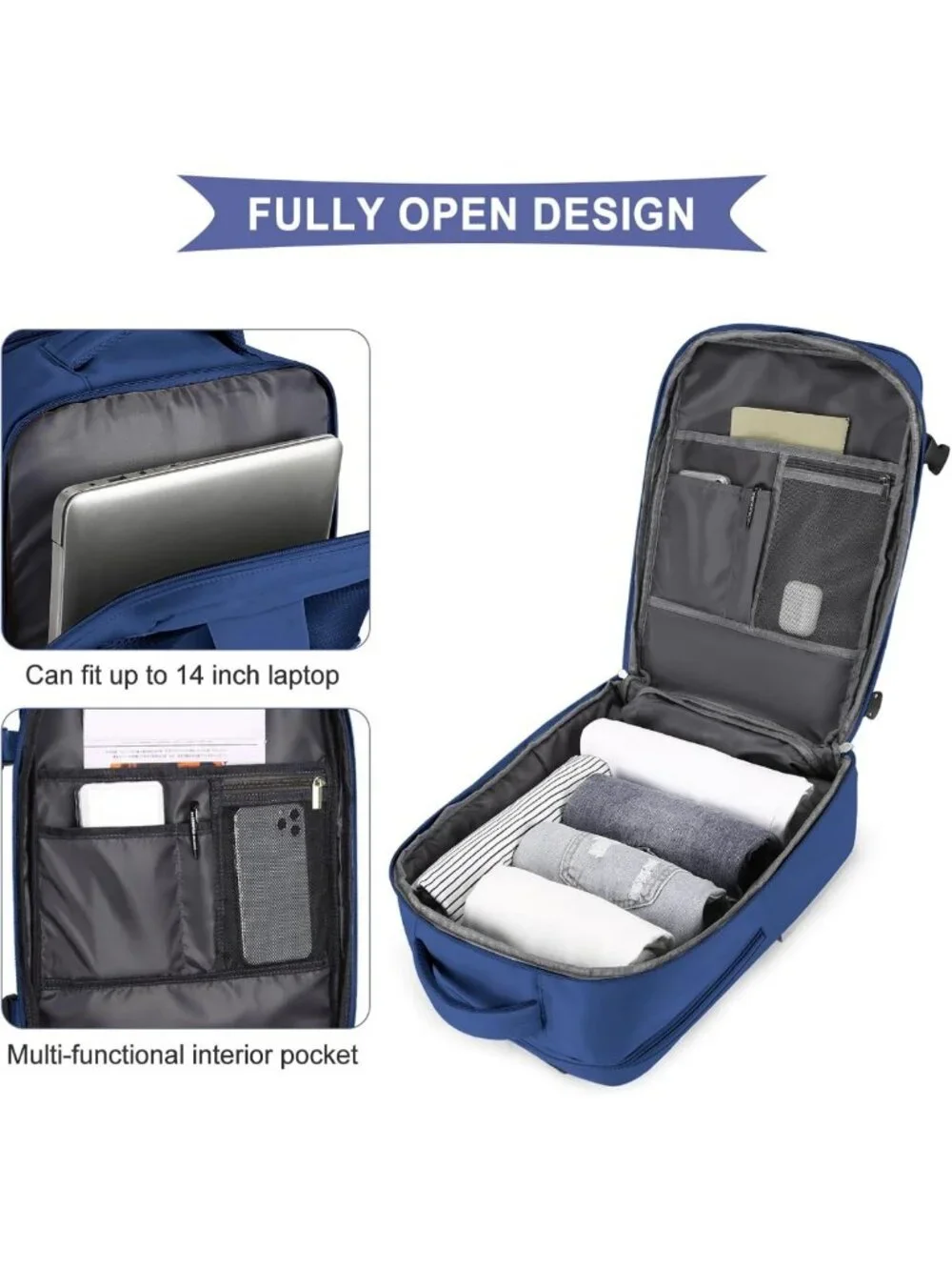 Stylish Travel Backpack for Men & Women, Hiking Daypack, Casual Carry-On